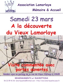 l'affiche pour la visite du vieux Lamorlaye le 23 mars